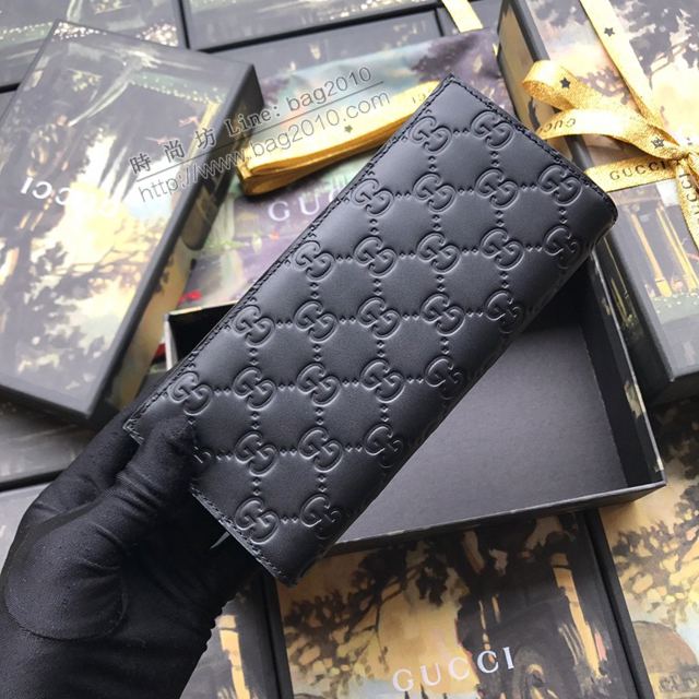 Gucci包 古馳錢包 307774黑全皮 義大利牛皮 高端品質男士西裝夾 Gucci男錢包  gudj1300